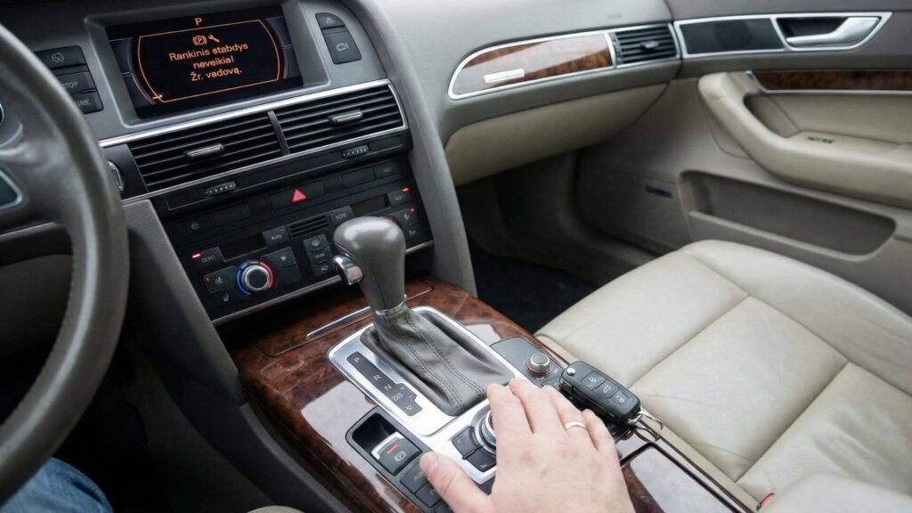 Audi A6 C6 elektrinis rankinis užstrigo, kaip atleisti stabdį?