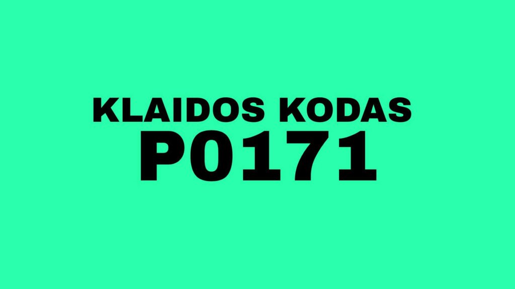Klaidos kodas P0171, oro siurbimas