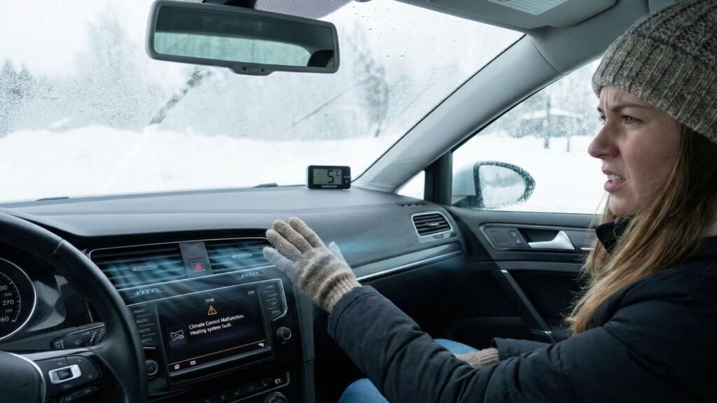 Golf 7 pečiukas nešildo, kodėl pučia šaltą orą?