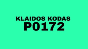 P0172 klaidos kodas, kodėl variklis „springsta“ kuru?