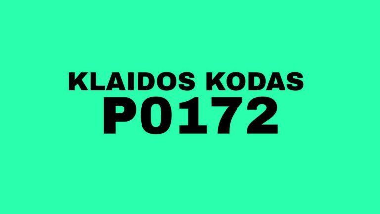 P0172 klaidos kodas, kodėl variklis „springsta“ kuru?