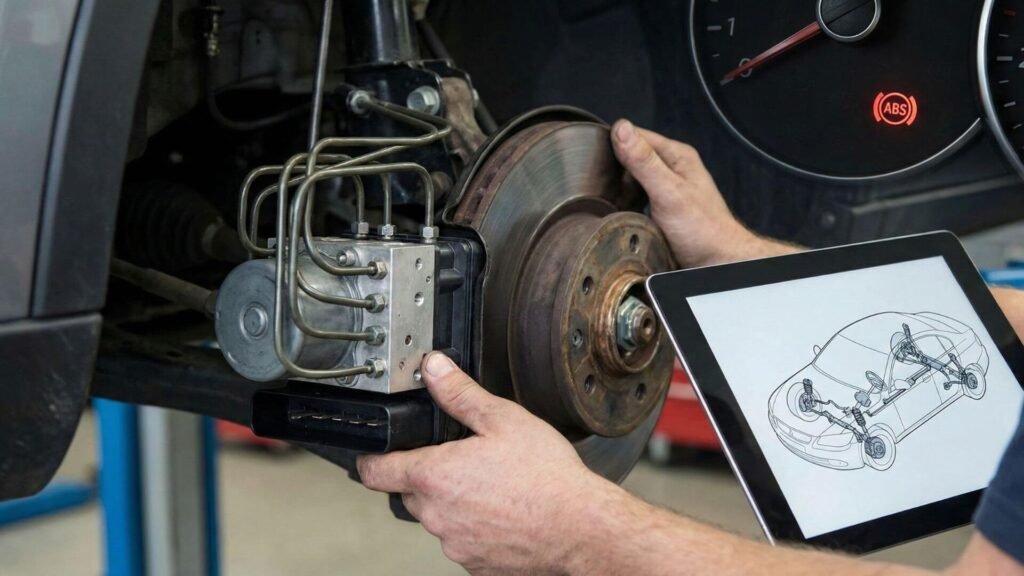 ABS sistema, kaip ji veikia ir kodėl dega lemputė?
