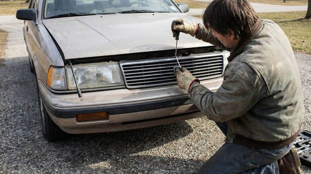 Nutrūko kapoto trosas, kaip atidaryti dangtį be serviso?